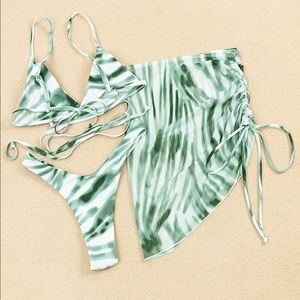 Tie Dye 3 Piece Bathing Suit Set